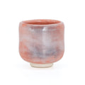 Aka-Raku Yunomi - 220ml - front view of the red-orange raku teacup