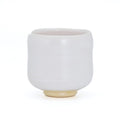Shiro Raku Yunomi - 220ml - front view of the white waisted teacup