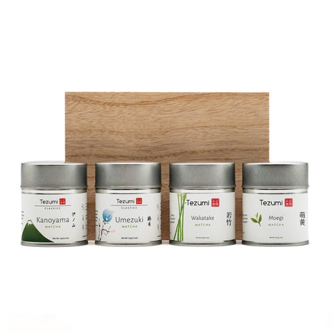 Classic Matcha Gift Set with wooden box