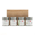 Four Tezumi matcha with a wooden gift box