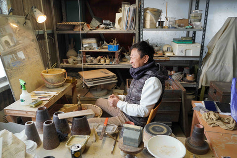 Tomohiro in his workshop
