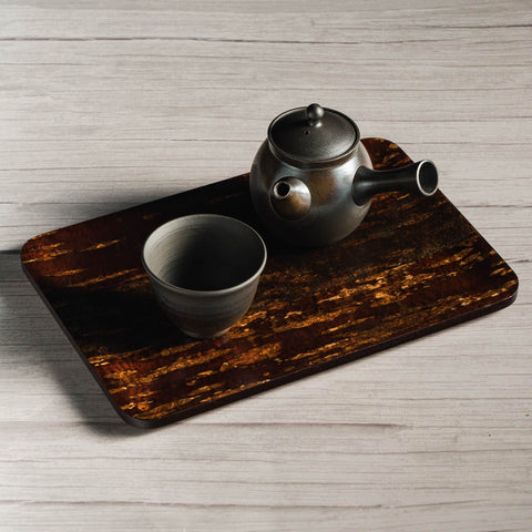 Tea Set - Metallic Glazed Teapot with Two Teacups