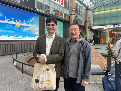 David and Kengo-san at the Nara train station