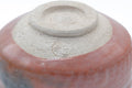 Tezumi — Japanese Matcha Bowl - 藤沢栗山 Fujisawa Ritsuzan - Red Black Aka-raku Chawan - 500ml — inverted showing the foot ring