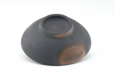 Tezumi — Japanese Matcha Bowl - Hidasuki Rice Straw Ao-Bizen Chawan - 400ml — top-down view of the interior