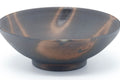 Tezumi — Japanese Matcha Bowl - Hidasuki Rice Straw Ao-Bizen Chawan - 400ml — tipped to show the interior