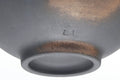 Tezumi — Japanese Matcha Bowl - Hidasuki Rice Straw Ao-Bizen Chawan - 400ml — inverted showing the foot ring