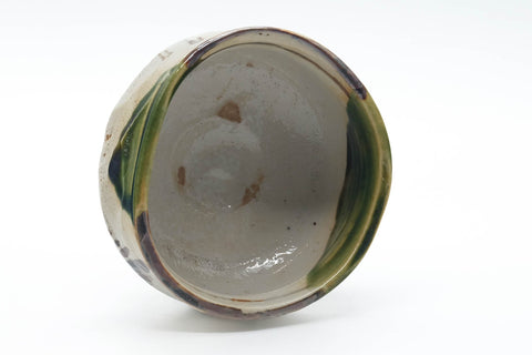 Japanese Matcha Bowl - Distorted Ao-Oribe Oribe-yaki Chawan - 400ml