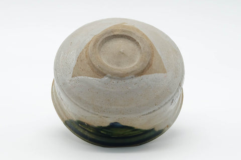 Japanese Matcha Bowl - Distorted Ao-Oribe Oribe-yaki Chawan - 400ml