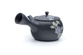 Tezumi — Japanese Kyusu - Grey Camellia Tokoname Teapot - 250ml — top-down view of the lid