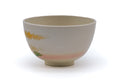 Tezumi — Japanese Matcha Bowl - Floral Kyo-yaki Chawan — three-quarter view