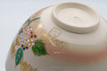 Tezumi — Japanese Matcha Bowl - Floral Kyo-yaki Chawan — closeup of the foot