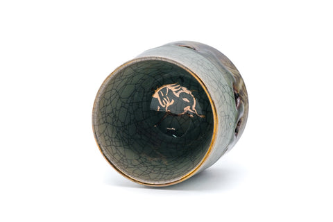 Japanese Teacup - Classic Double-Walled Obori Soma-yaki Yunomi - 110ml