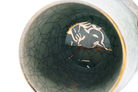 Japanese Teacup - Classic Double-Walled Obori Soma-yaki Yunomi - 110ml