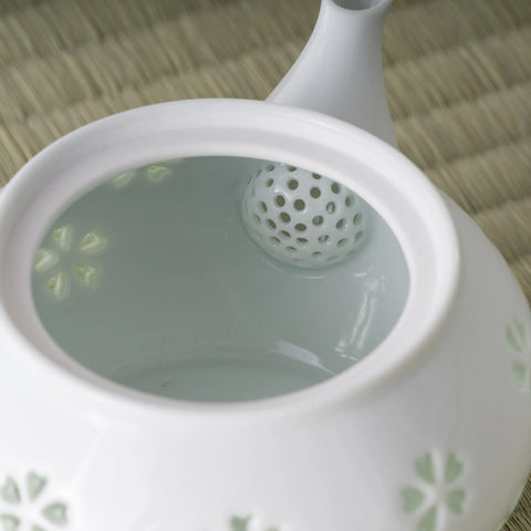 Sakura Crystal Carving Porcelain Teapot - 250ml