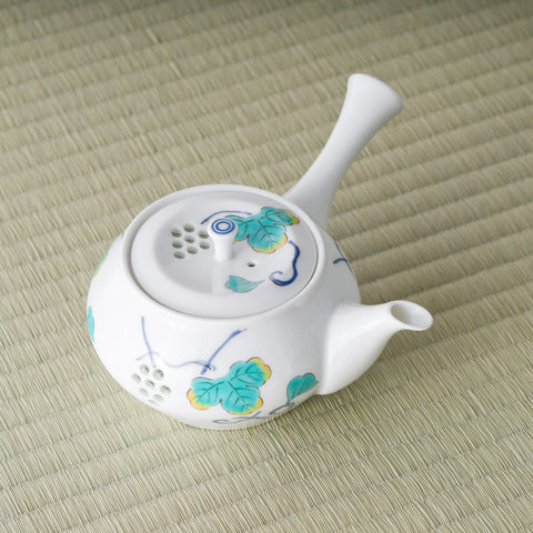 Grapes Crystal Carving Porcelain Teapot - 250ml