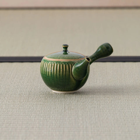 Green Shinogi Oribe Tokoname Teapot - 260ml