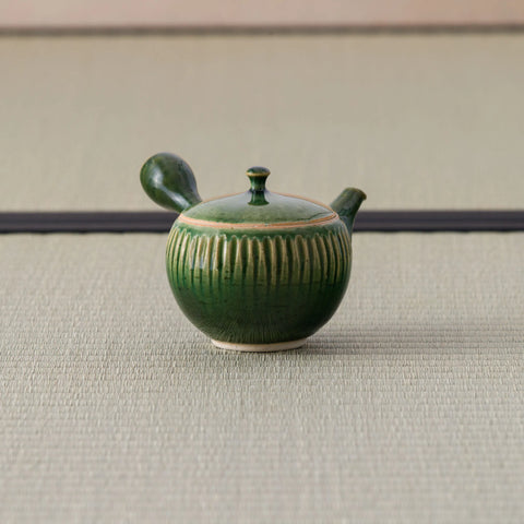 Green Shinogi Oribe Tokoname Teapot - 260ml