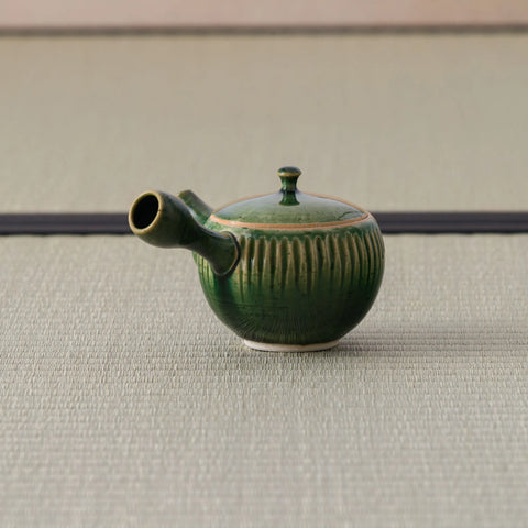 Green Shinogi Oribe Tokoname Teapot - 260ml