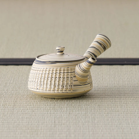 Trapezoidal Nerikomi Tokoname Teapot - 260ml