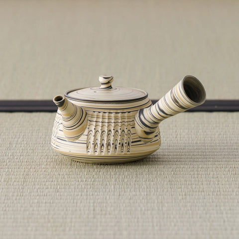 Trapezoidal Nerikomi Tokoname Teapot - 260ml