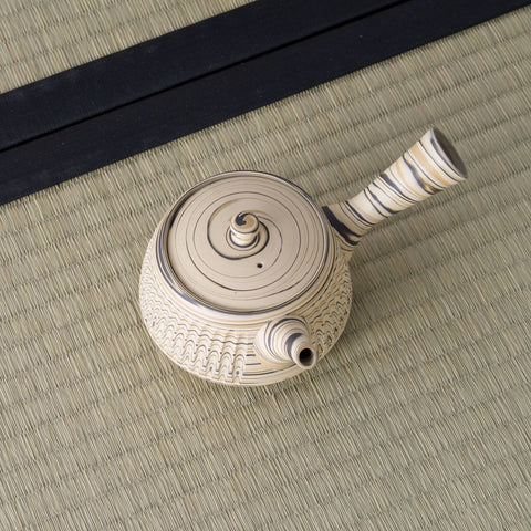 Trapezoidal Nerikomi Tokoname Teapot - 260ml