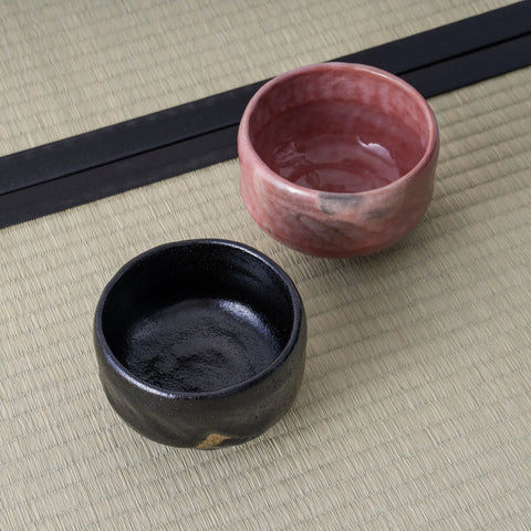 Carved Aka Raku Chawan