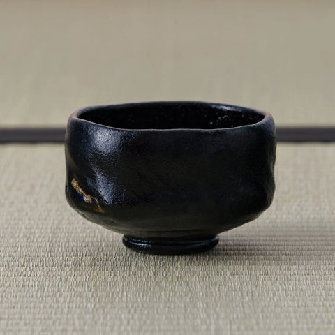 Carved Kuro Raku Chawan