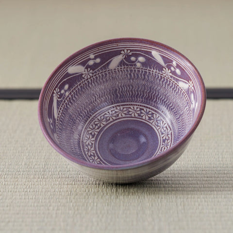 Purple Mishima Hakeme Chawan