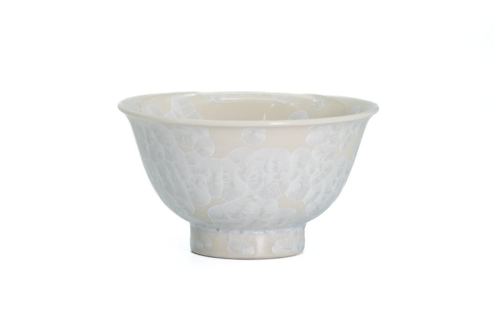 Touan Silvery White Hanakessho Crystal Glaze Yunomi - Thumbnail 4