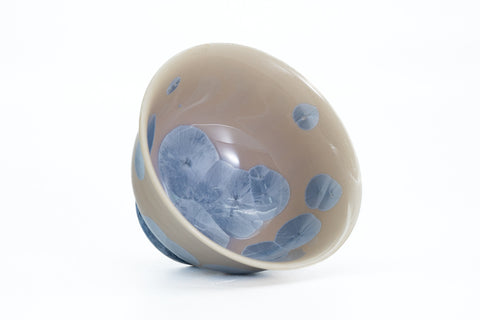 Icy Blue Hanakessho Crystal Glaze Yunomi - 150ml