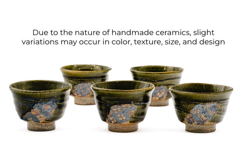 Akazu-yaki Ao-Oribe Teacup - 100ml