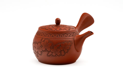 Cherry Blossom Engraved Tokoname Teapot - 340ml