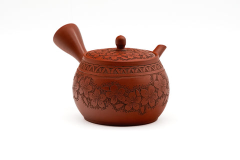 Cherry Blossom Engraved Tokoname Teapot - 340ml