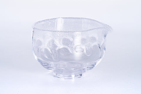 Glass Raku Makugusuri Spouted Matcha Bowl