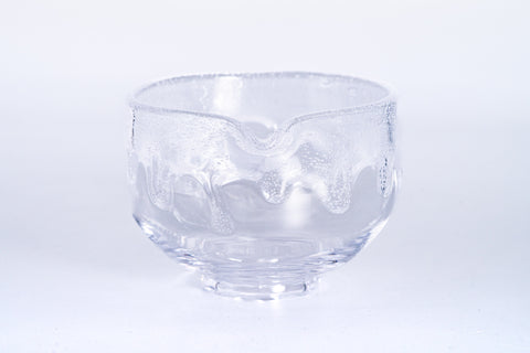 Glass Raku Makugusuri Spouted Matcha Bowl