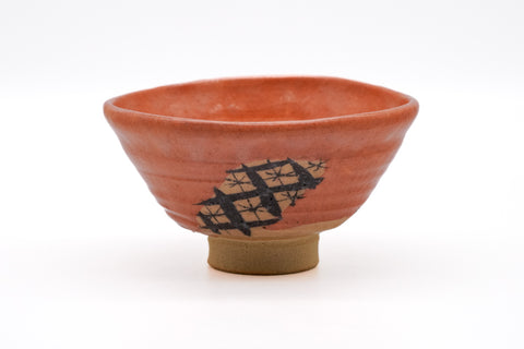 Hira-gata Aka-Oribe Chawan