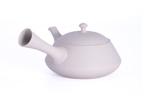 Trapezoidal White Tokoname Teapot - 200ml