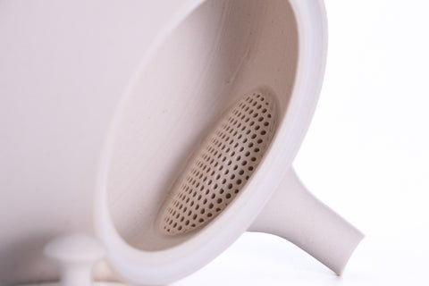 Trapezoidal White Tokoname Teapot - 200ml