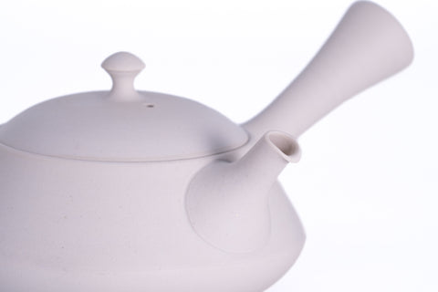 Trapezoidal White Tokoname Teapot - 200ml
