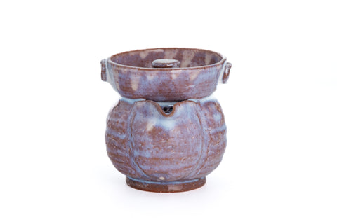 Two-toned Purple Hagi-yaki Collared Houhin - 210ml