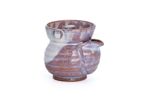 Two-toned Purple Hagi-yaki Collared Houhin - 210ml