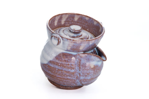 Two-toned Purple Hagi-yaki Collared Houhin - 210ml