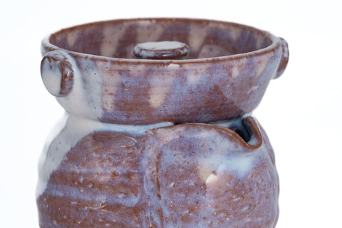 Two-toned Purple Hagi-yaki Collared Houhin - 210ml