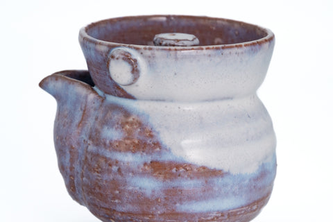 Two-toned Purple Hagi-yaki Collared Houhin - 210ml