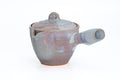 Two-tone Purple Hagi-yaki Teapot - side view of the kyusu