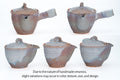 Two-tone Purple Hagi-yaki Teapot - composite image showing the teapot from multiple angles