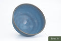 Milky Blue Hagi-yaki Ido Chawan - overhead view into the bowl interior