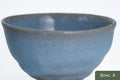 Milky Blue Hagi-yaki Ido Chawan - wide overhead view of the bowl interior