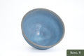 Milky Blue Hagi-yaki Ido Chawan - overhead view into the bowl interior